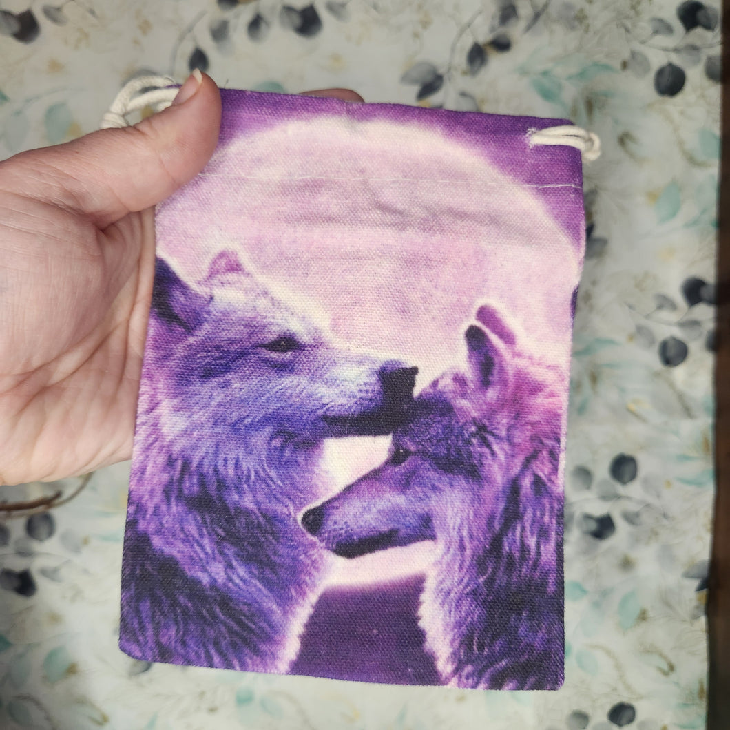 Wolf Tarot Drawstring Bag