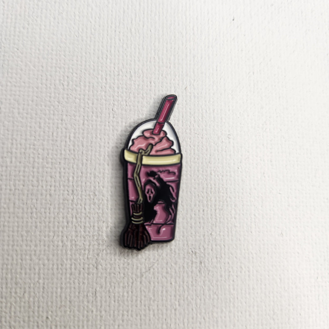 Ghost Face Cup Enamel Pin