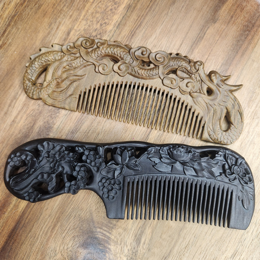 Hand Carved Wooden Combs
