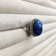 Load image into Gallery viewer, S925 Adjustable Chrysocolla Ring

