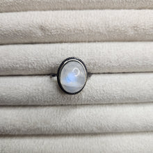 Load image into Gallery viewer, S925 Adjustable Moonstone Ring
