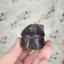 Load image into Gallery viewer, Purple Fluorite Cottage Carving
