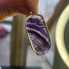 Load image into Gallery viewer, Gold Plated Fluorite Pendant
